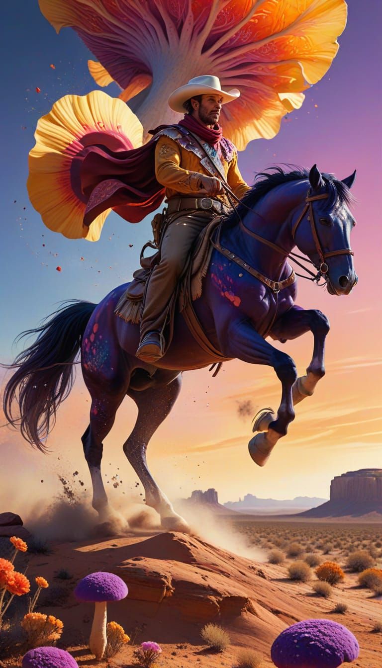 Psychedelic Desert Cowboy Ride