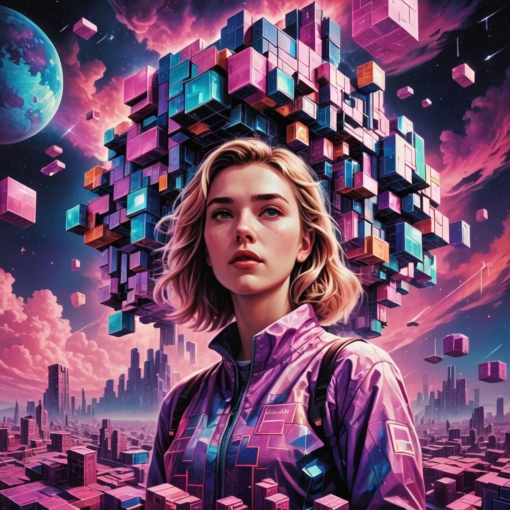 Love Child in a Vaporwave Tetris Universe