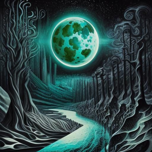 Abstract Surrealism in Black and White