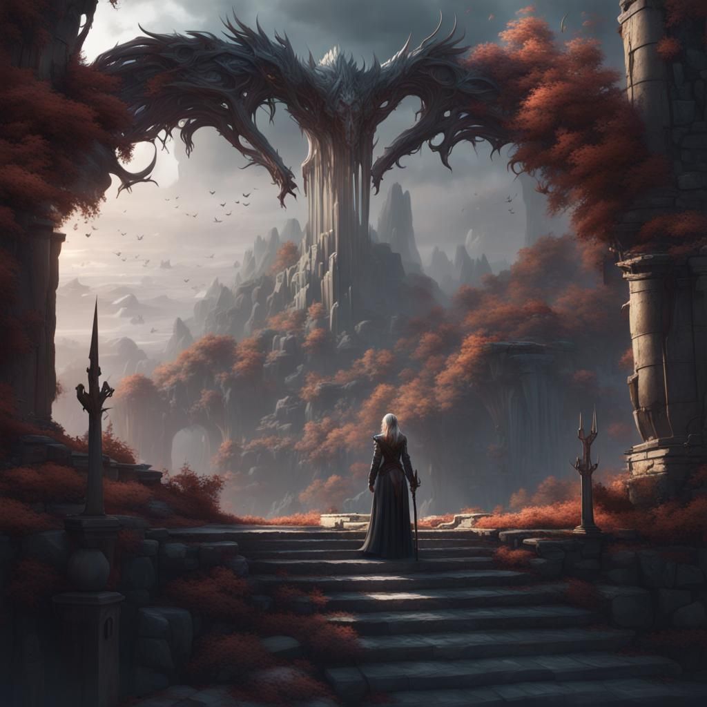 Ethereal Ghostblade: Sadness in Digital Art