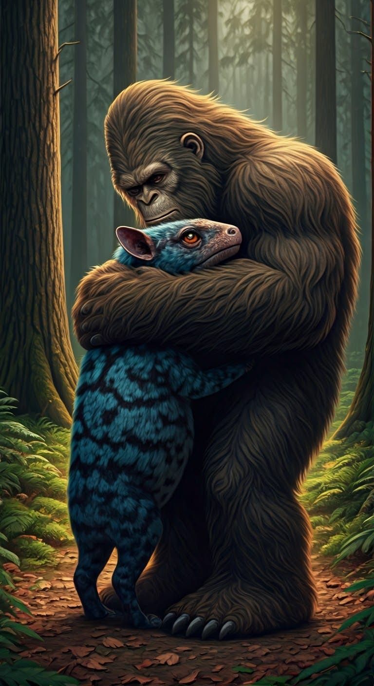 Bigfoot Hugs Chupacabra: Wildlife Photography