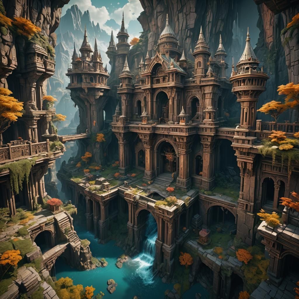 Fantastical Matte Painting in Deep Color