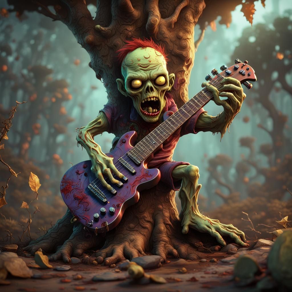 Zombie Baby Guitar Hero and Nugget Tree