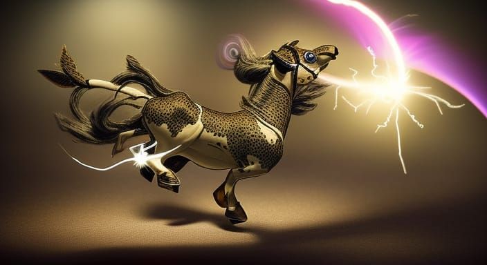 Miniature Tornado Model with Flying Cow in Fantasy Art