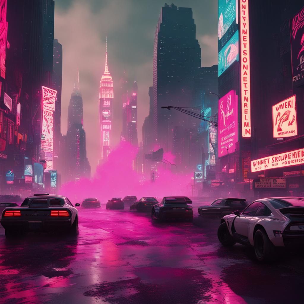 Mozzarella Monster Destroys New York in Cyberpunk Style