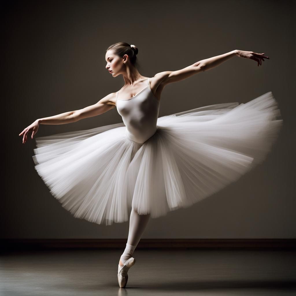 Ethereal Ballet Performance in Holographic Illustration