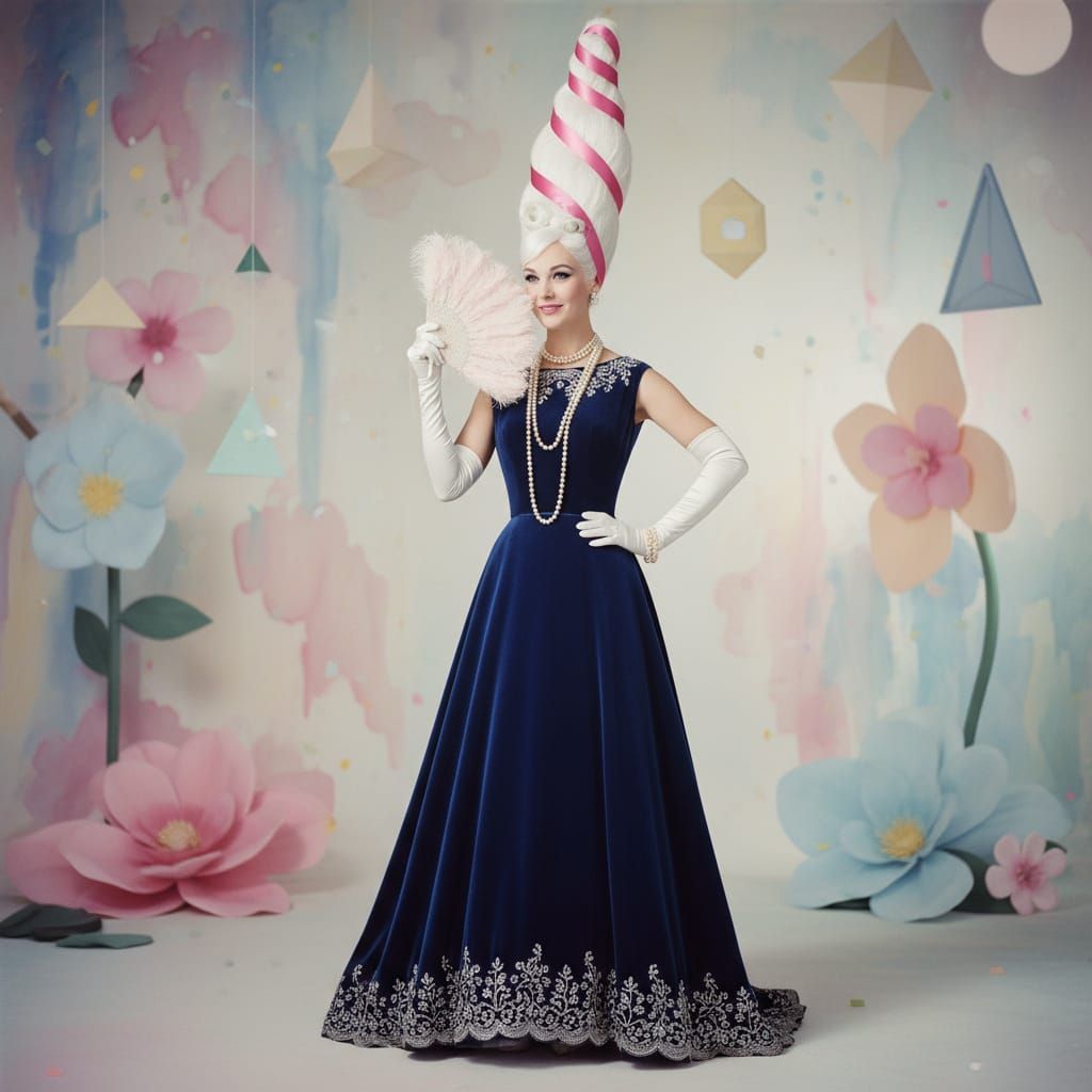 1960s Fashionista in Beehive Updo, Avedon Style