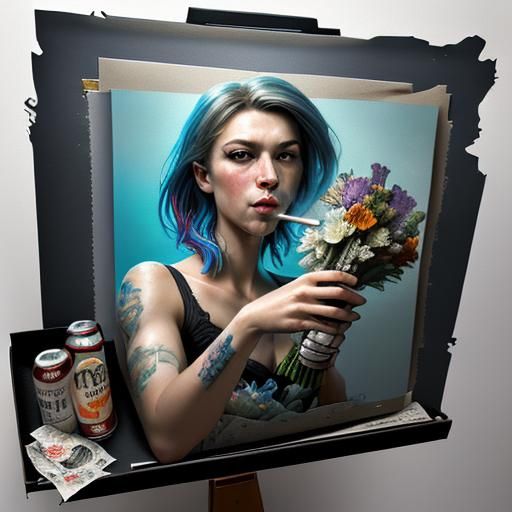 Hyperrealistic Bouquet of Herring Still Life