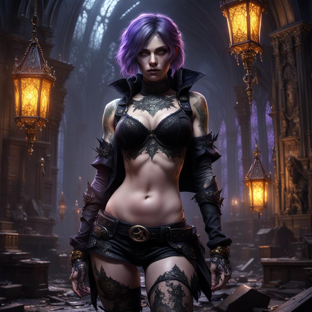 Gothic Lady in Dark Fantasy Concept Art