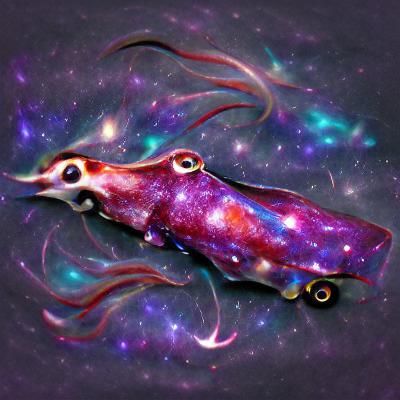 Cosmic Squid Journey Through Deep Space