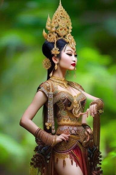 Intricate Javanese Dancer Portrait in 8K