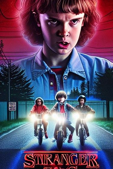 Realistic Stranger Things with Cinematic Lighting