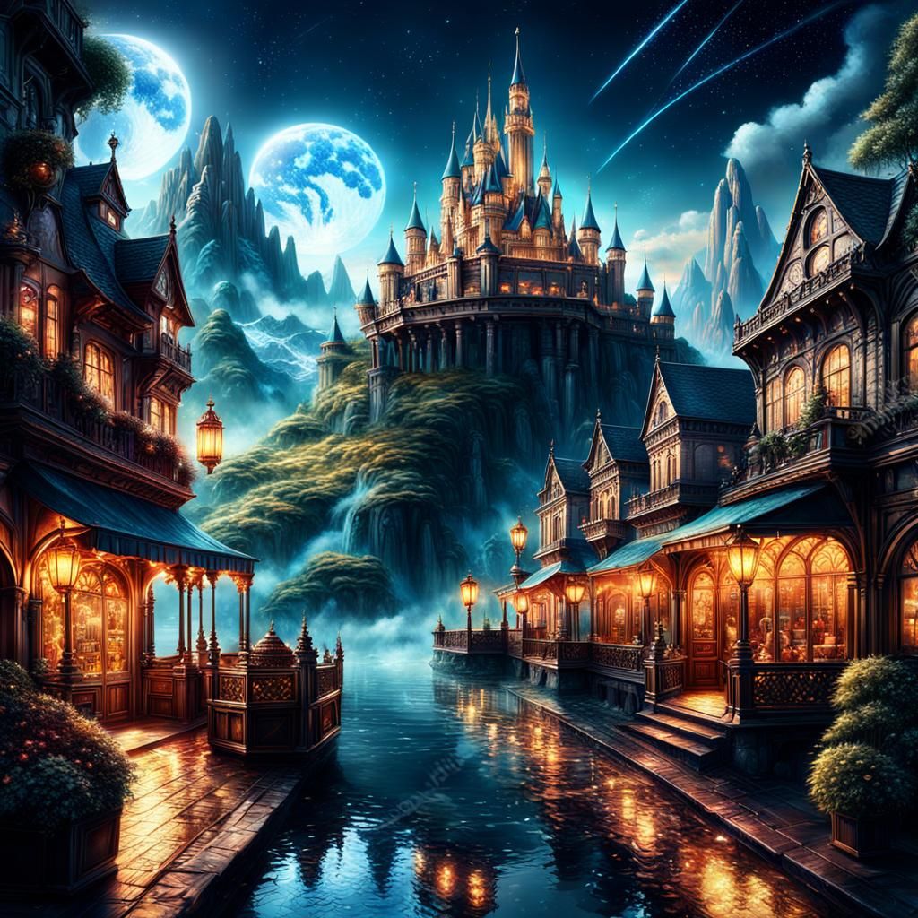 Sparkling Wonders in a Detailed Digital Matte Painting