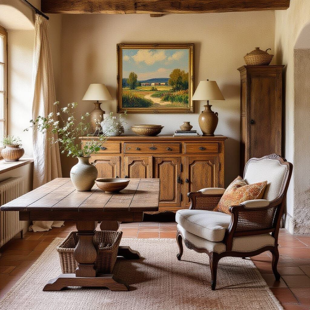 Rustic Countryside Furniture in Impressionist Style