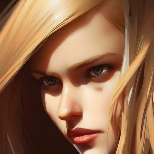 Blonde Woman Portrait in Pixar-Style 3D Art