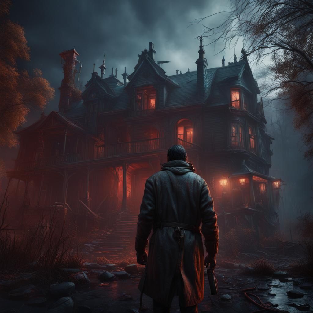 Detailed Matte Painting of a Serial Killer