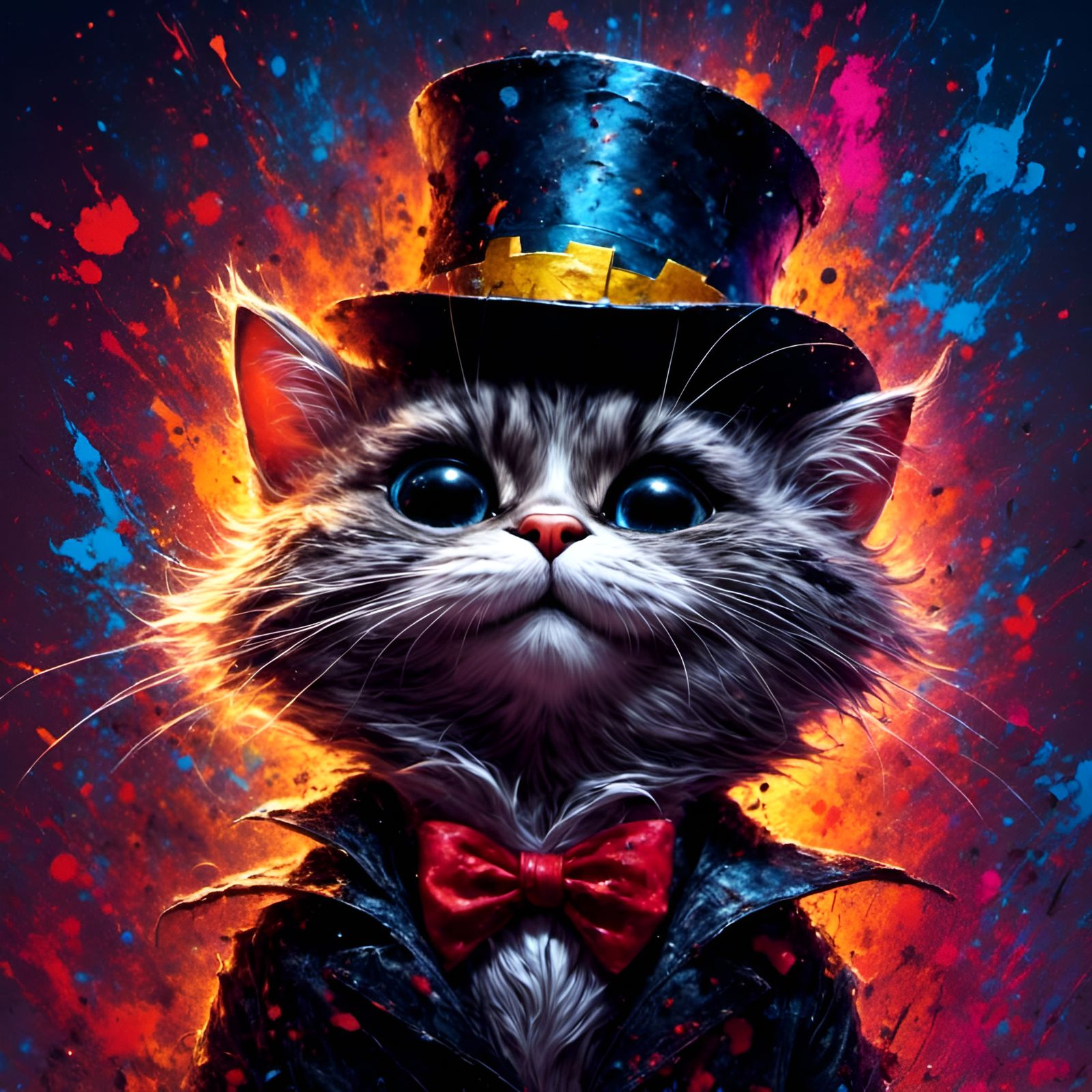 Cat in the Hat as Batman Portrait