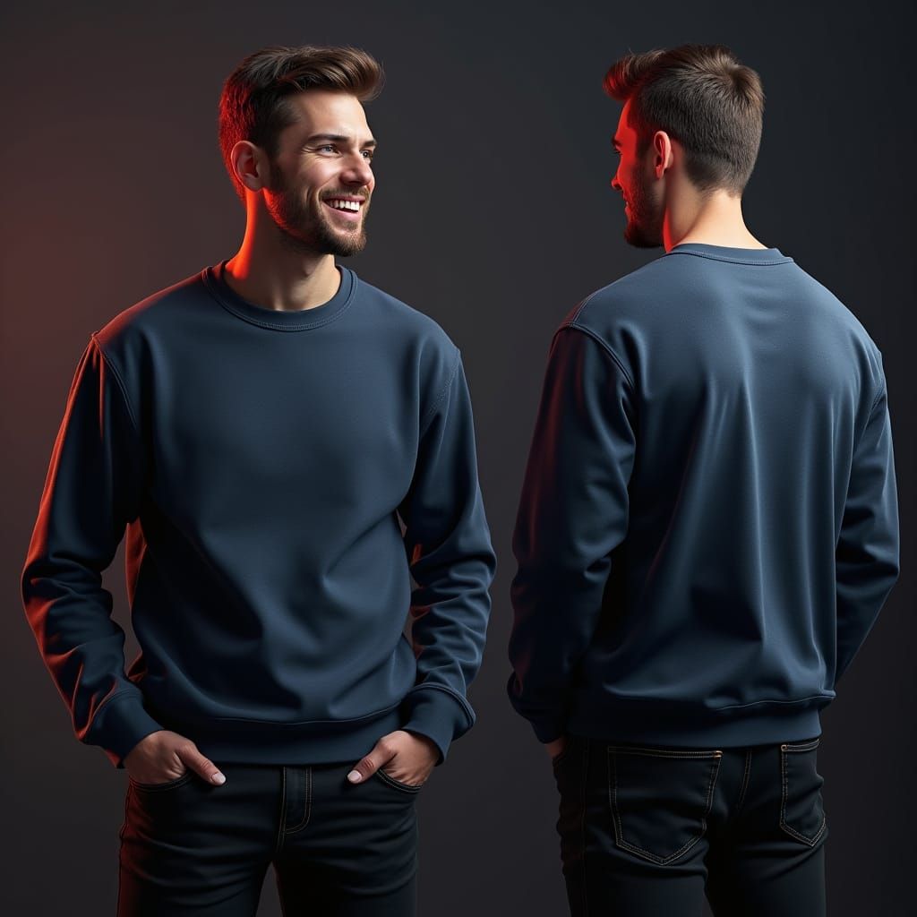 Gildan Sweatshirt Mockup in Studio Setting