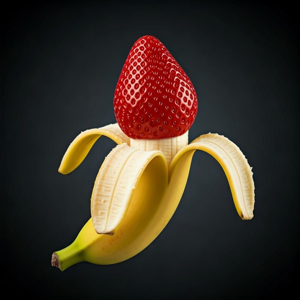 Banana Reimagined as a Strawberry