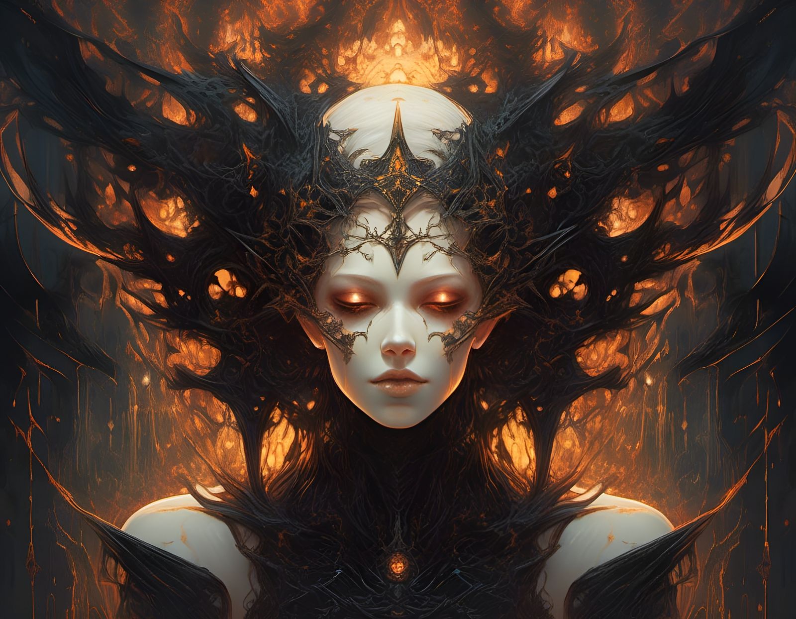 Energetic Figure Among Rave Crowd at Night