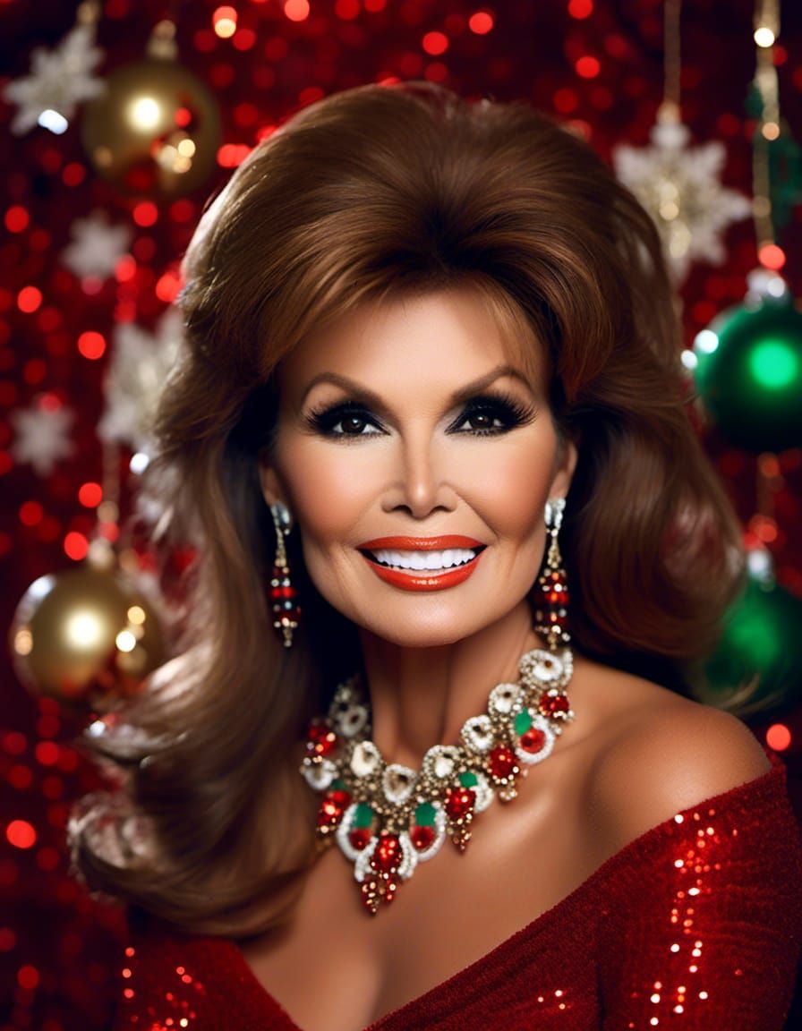 Christmas Glamour Portrait in Hyperreal Style