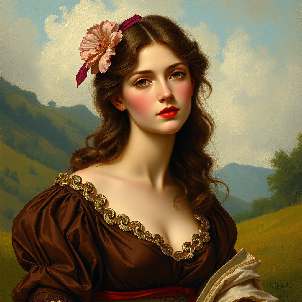 Charming Woman in Classical Portrait Style