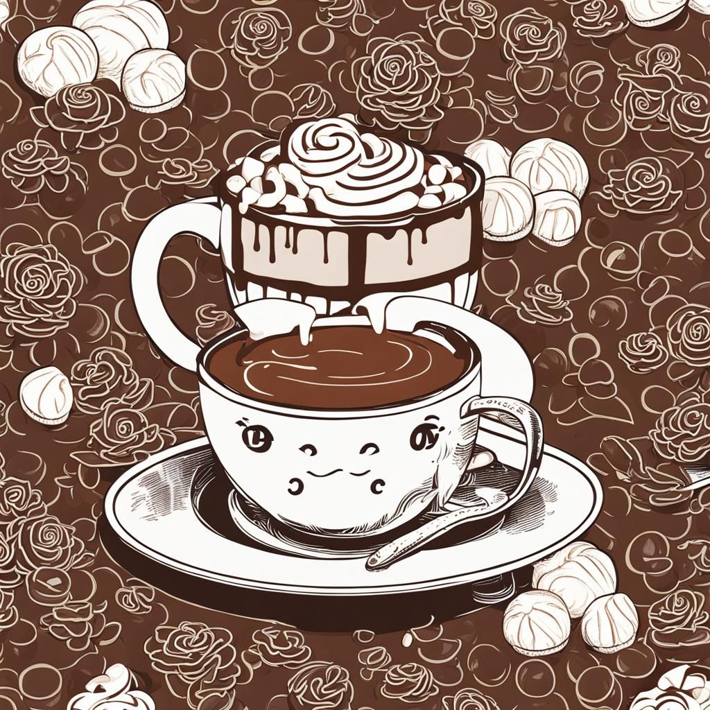 Hot Cocoa Parody Logo in Minimalist Style