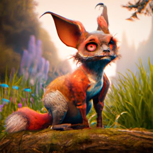 Cute Fantasy Animal in Detailed Matte Painting