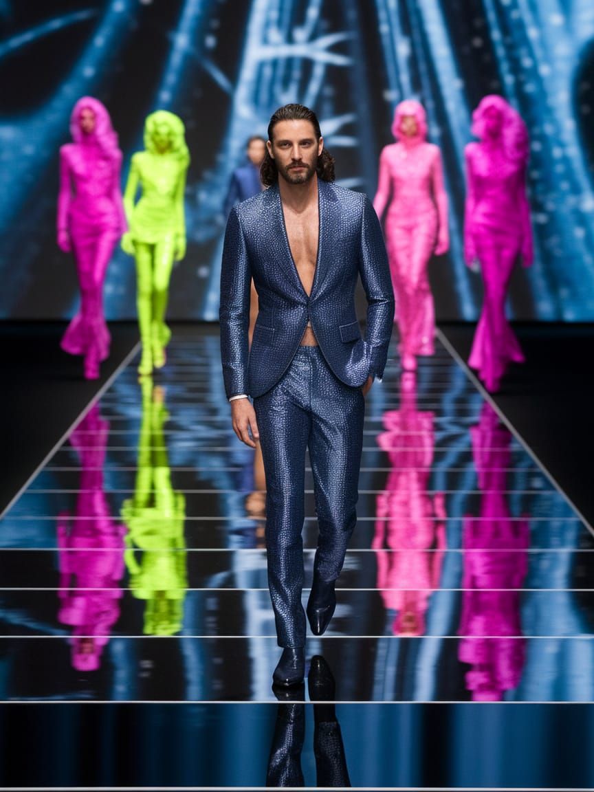 Jesus Struts Milan Fashion Week in Armani Suit