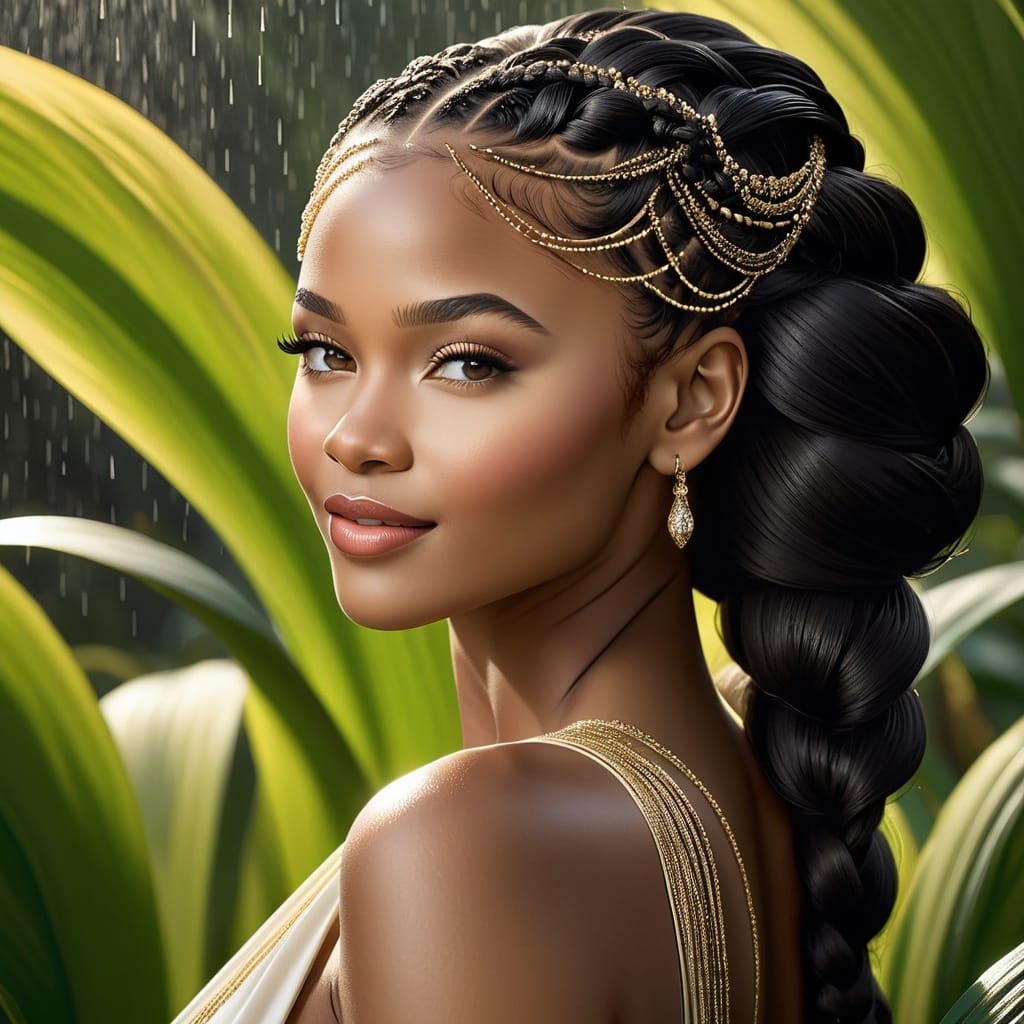 African Princess in Golden Light