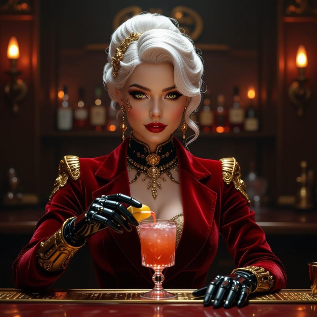 Rococo Android Bartender With Baroque Augments