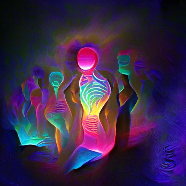Abstract Swirls of Light and Color