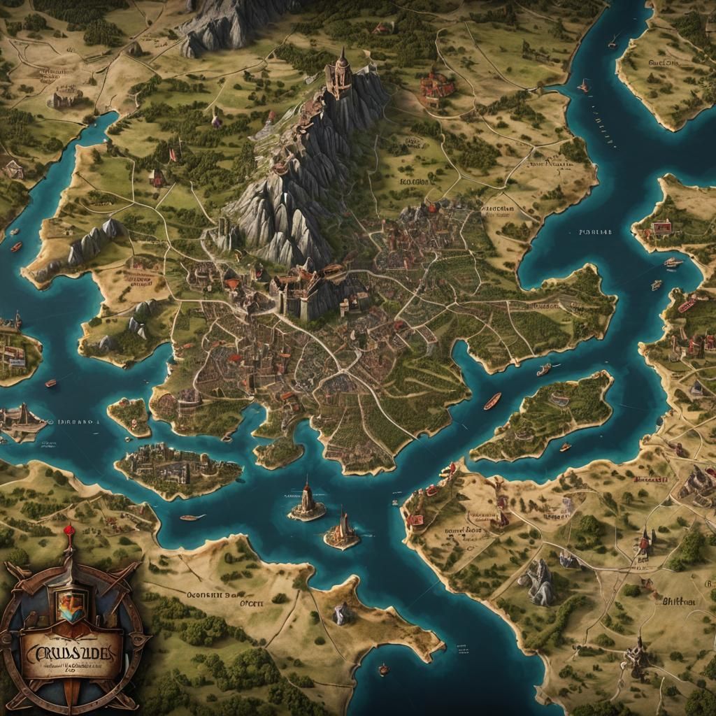 Detailed Historical Map of the Crusades