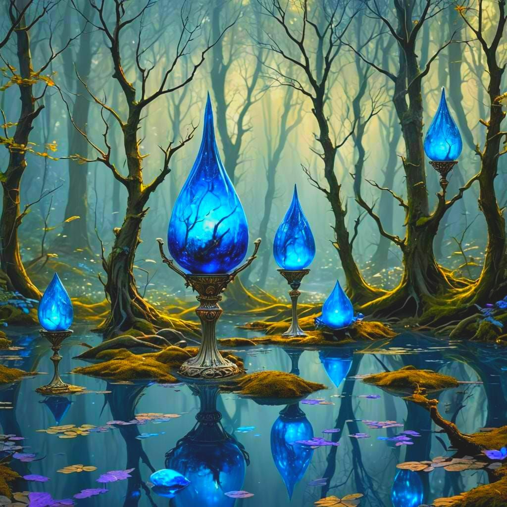 Icy Mountain Lake: A Dark Fantasy Concept Art