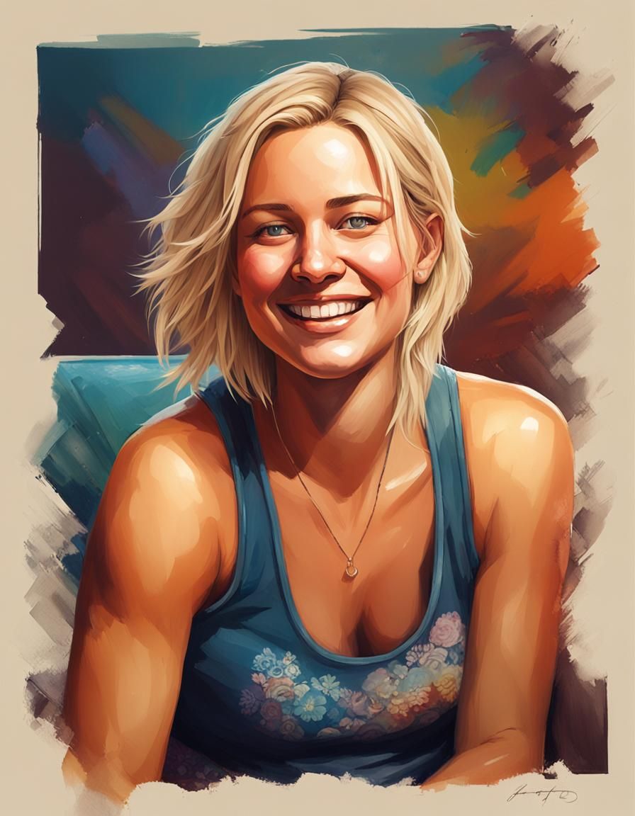 Beautiful Woman Portrait with Detailed Hyperrealistic Style