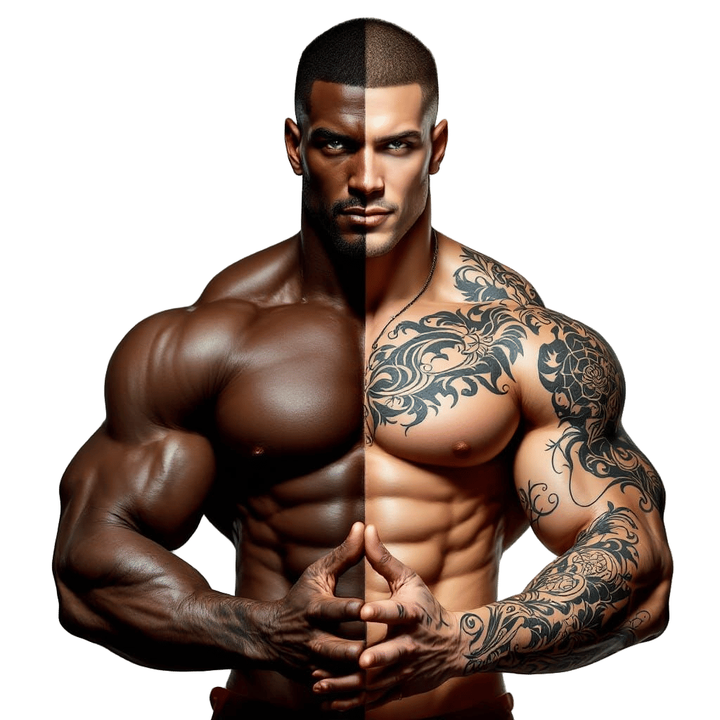 Striking Portrait of a Unified Biracial Man