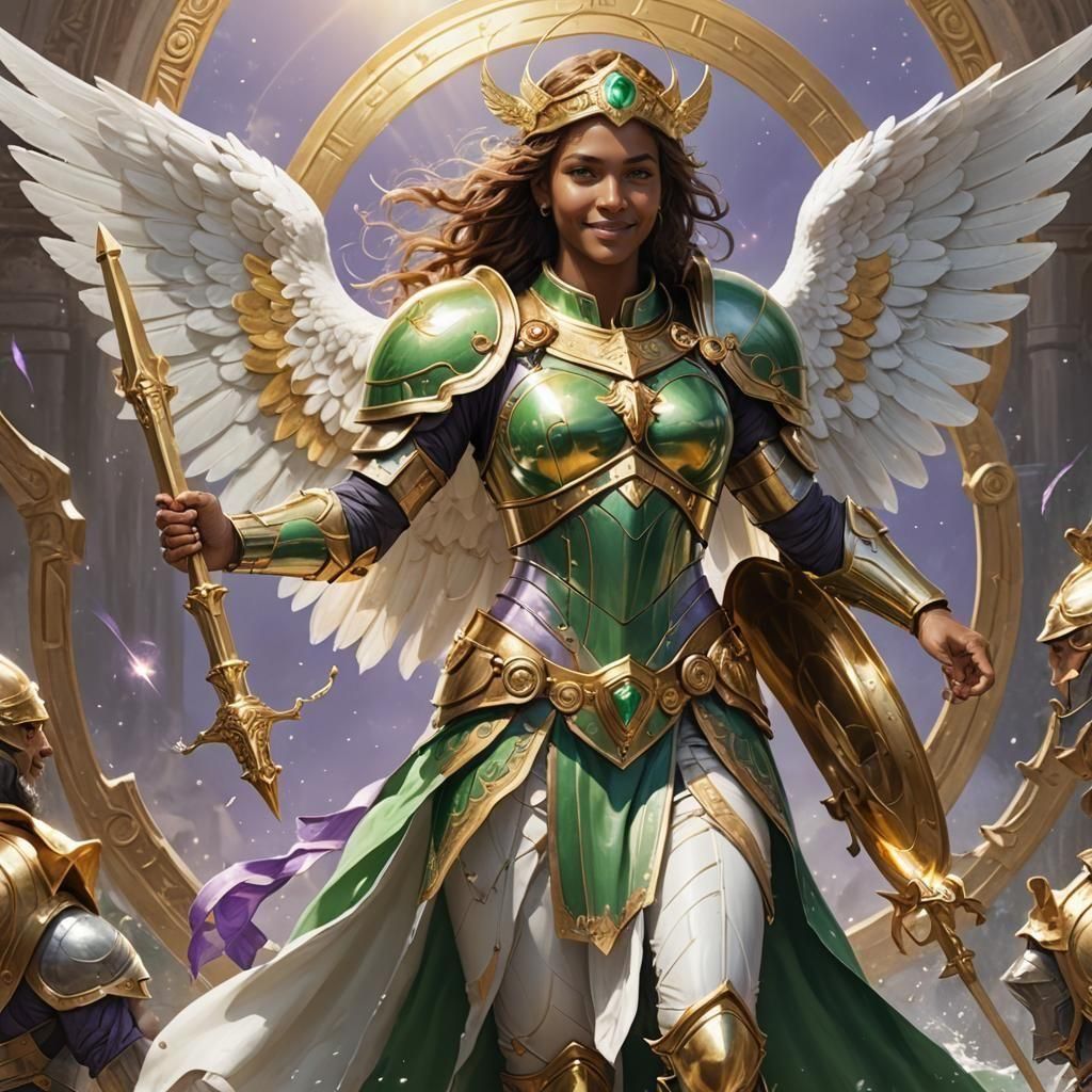 Guardian Angel Veuliah in Hyperrealistic Style