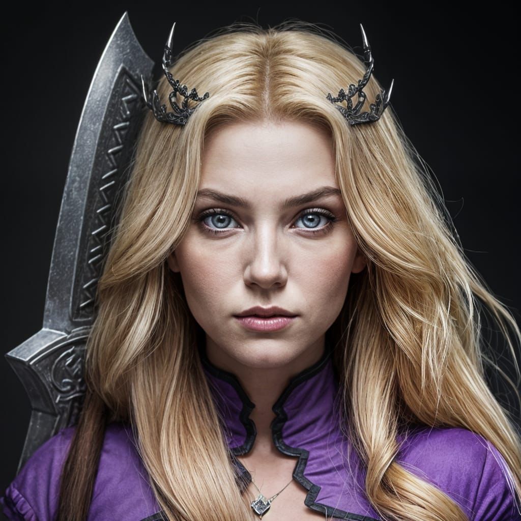 Evil Queen Rapunzel with Battle Axe