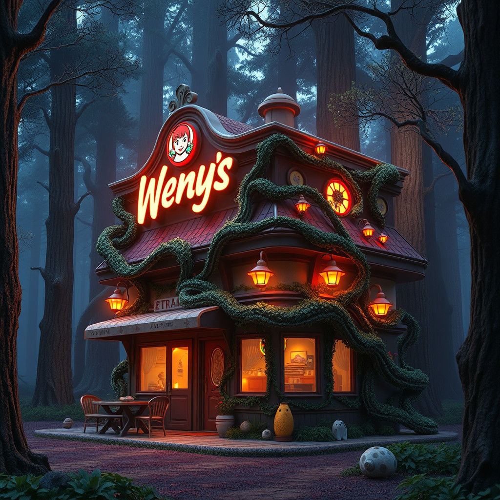 Whimsical Wendy's Restaurant in Mystical Forest