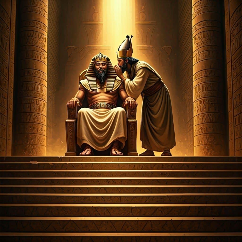 Ancient Egyptian King Meets a Humble Servant in a Hyperreali...