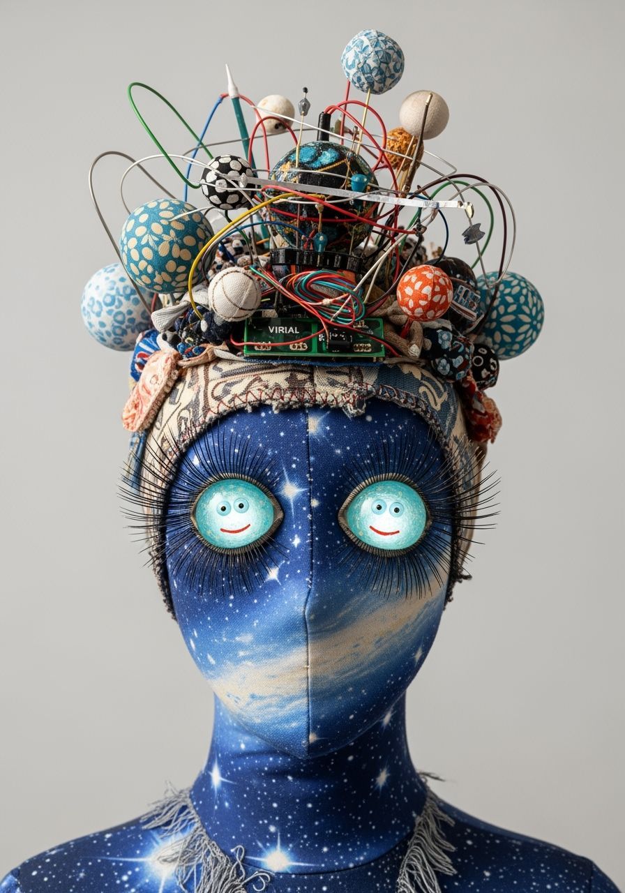 Upcycled, Hand-Me-Down, Assemblage Fabric of the Universe Li...