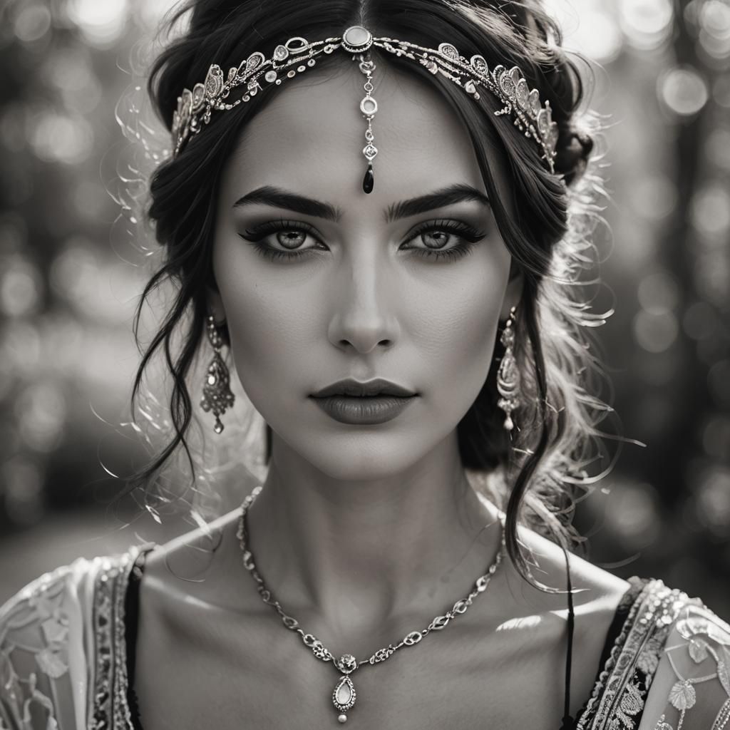 Black and white portrait