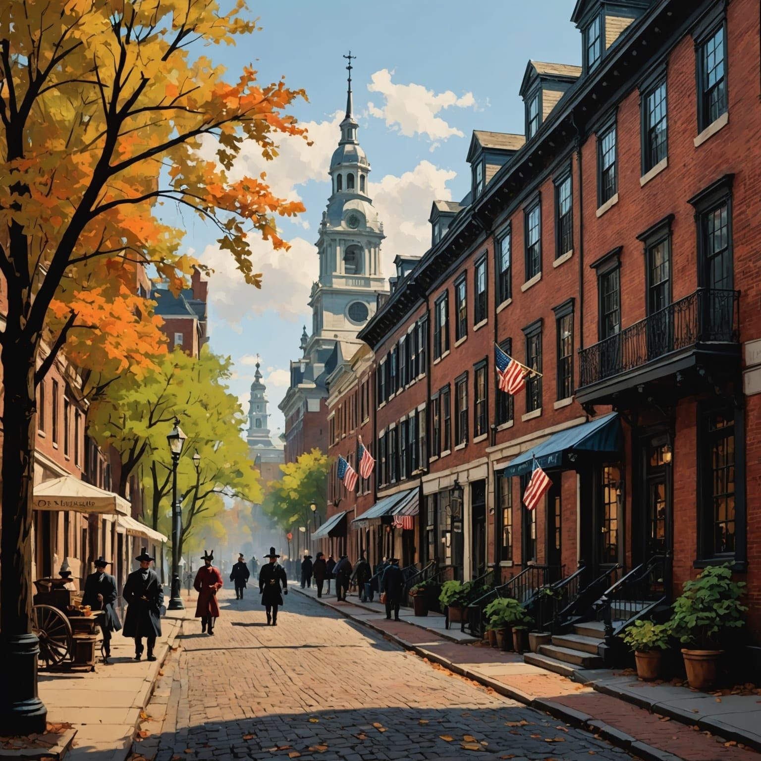 Philadelphia Street Scene in Blanchard Style