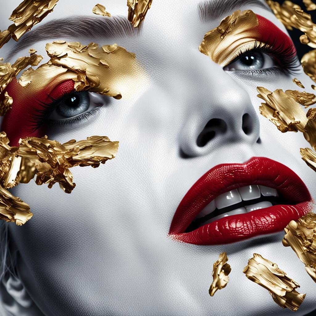 Siberian Model with Spiral Eyes in Surreal Style