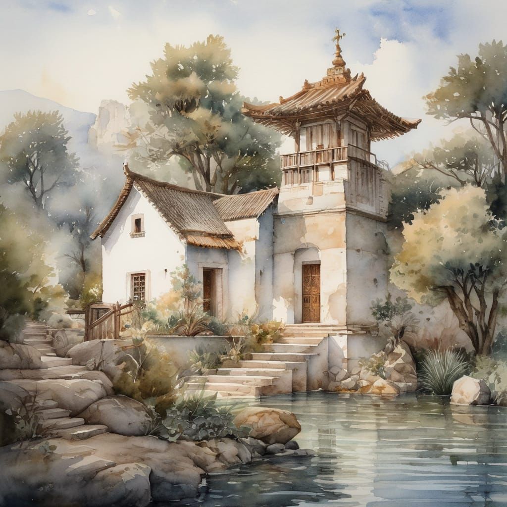 Stunning Watercolor Masterpiece with Hidden Details