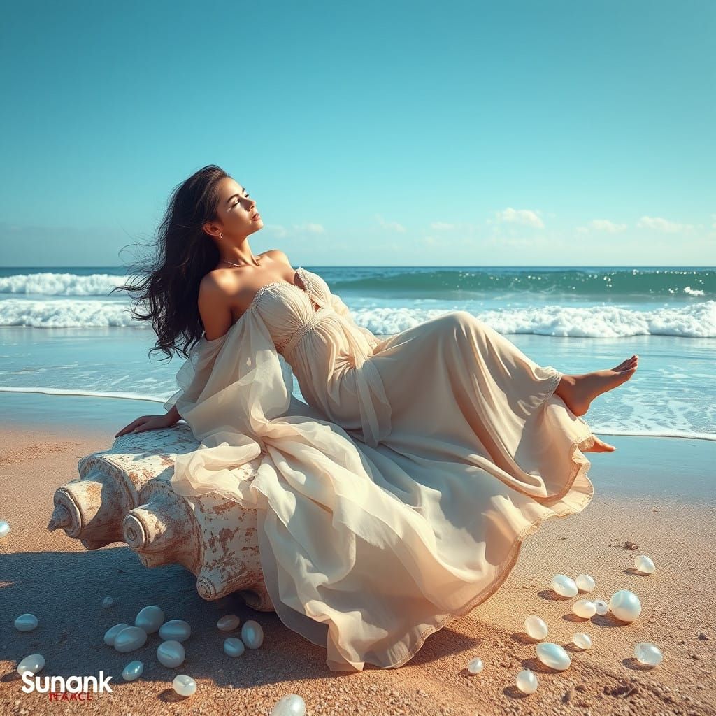 Dreamlike Beach Fantasy in Vibrant Color