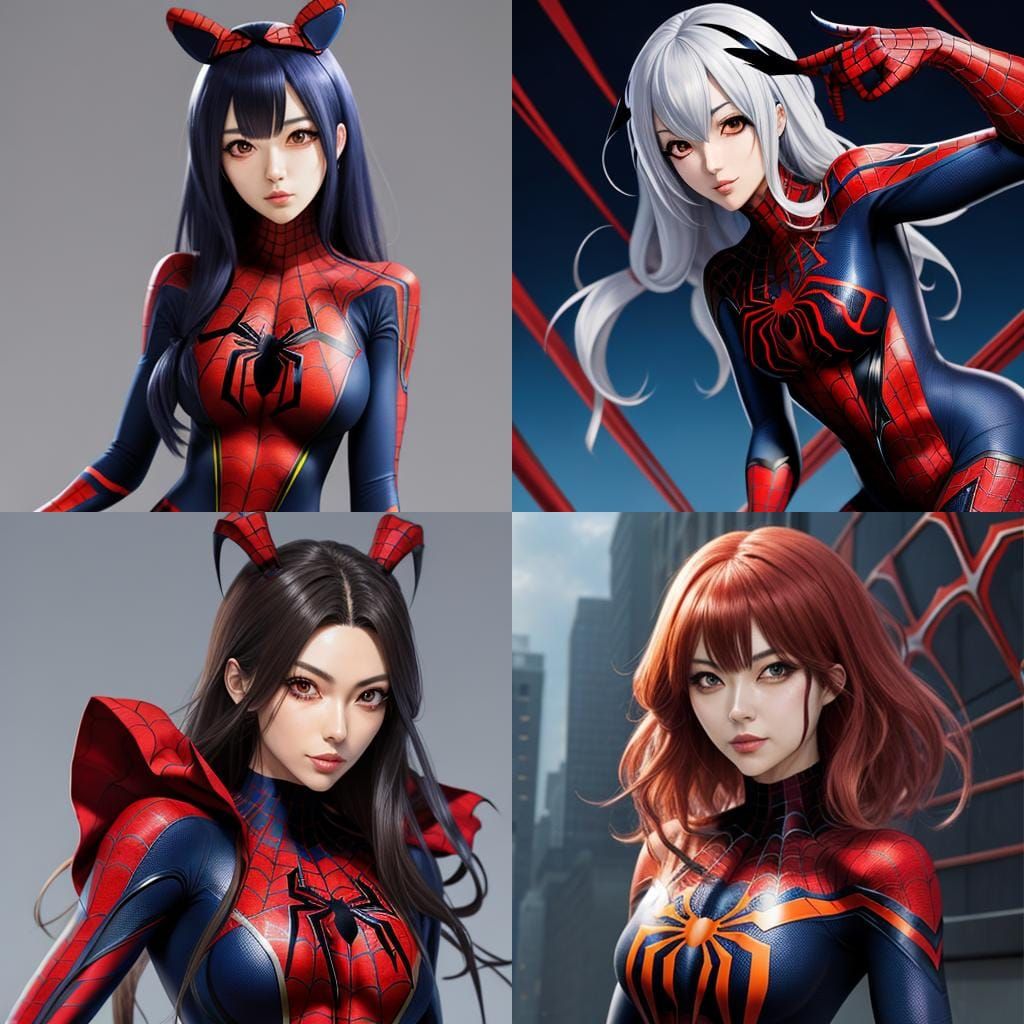 Anime Girl in Spider-Man Costume