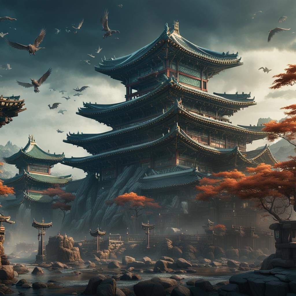 Detailed Matte Painting of South Korea