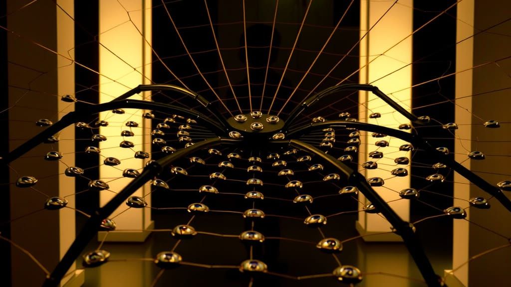 Tsintaro: Spider Web Game with Blinking Eyes