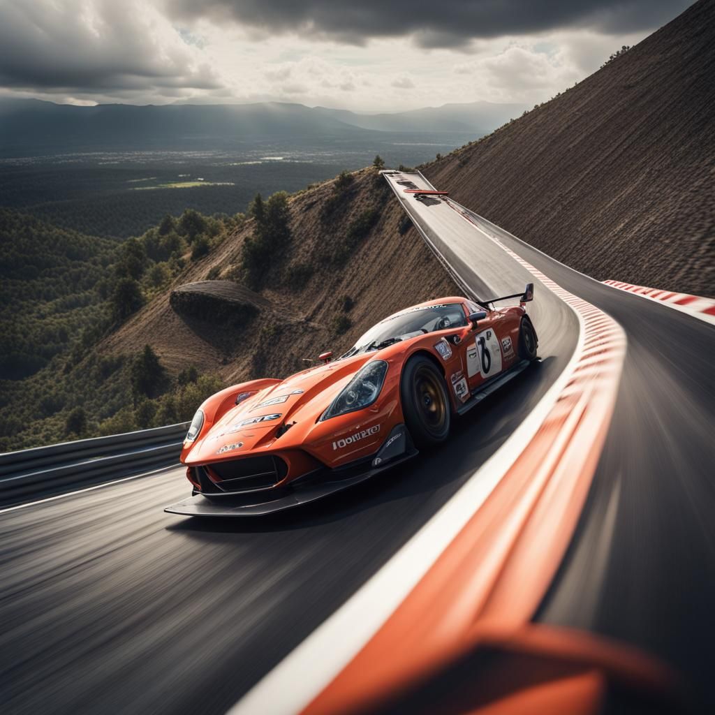 Epic Sports Car Race on Volcanic Ramp